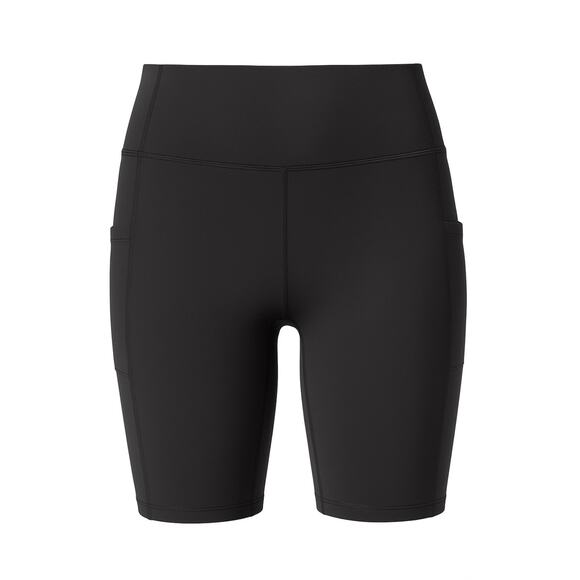 All In Motion Black Biker Shorts Large Women’s High Rise Pocket Activewear - Picture 1 of 7